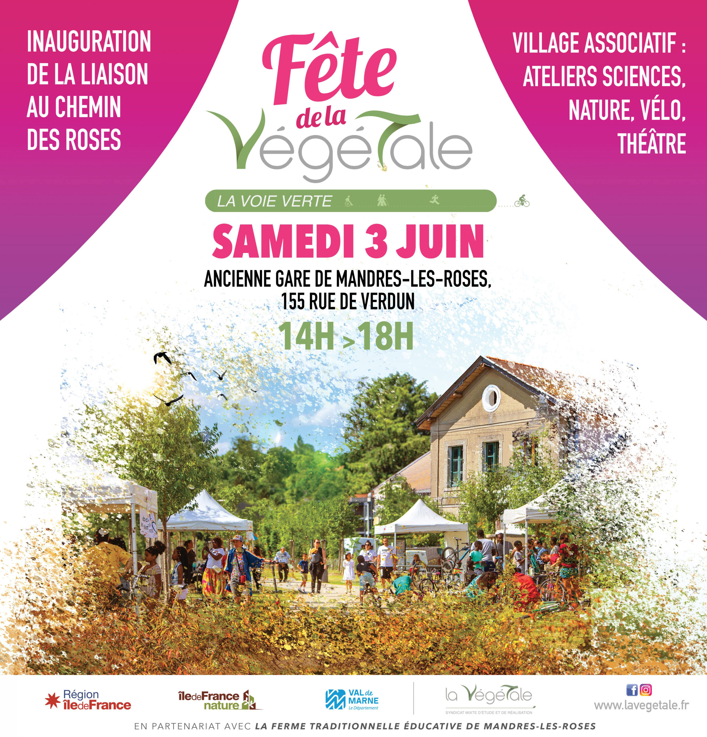 Inauguration de la liaison au chemin des Roses à Mandres-les-Roses et Fête de la Végétale !